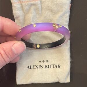 Alexis Bittar Lavender and Gold Bracelet